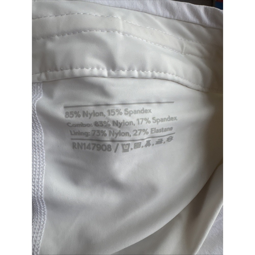 Outdoor Voices Skort Women's White Medium Hudson 4" Golf Athleisure Zip Pocket - Picture 5 of 5